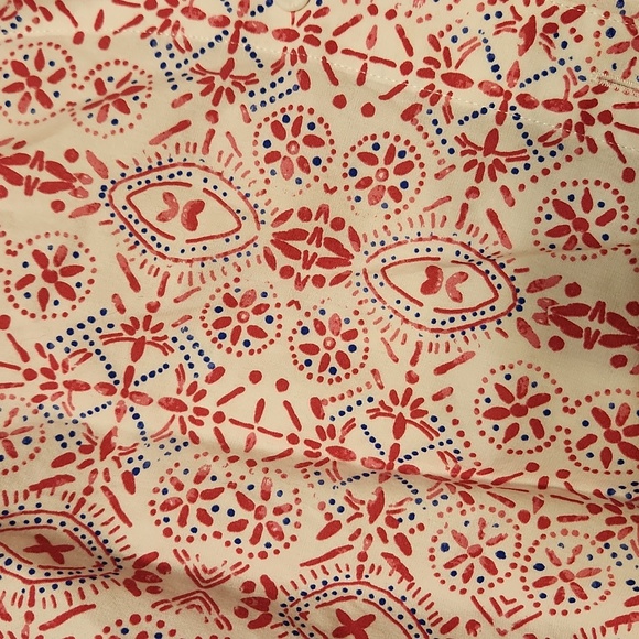 Foxcroft pink print button down sz M - Picture 2 of 3